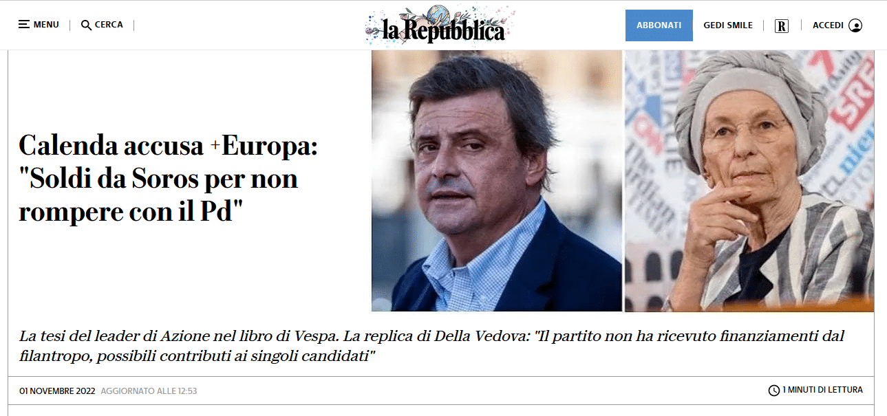 Fonte: https://www.repubblica.it/politica/2022/11/01/news/calenda_soros_europa-372499621/